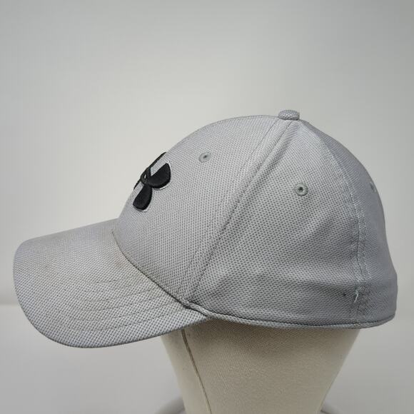 Under Armour Fitted Hat Gray XL Embroidered UA Classic Fit Vent Holes - Picture 3 of 8